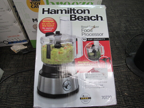 One Hamilton Beach Food Processor.