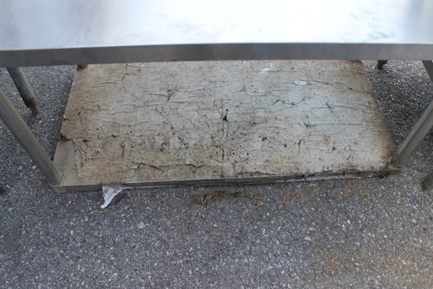 Stainless Steel Commercial Equipment Stand w/ Under Shelf and Back Splash. - Image 2 of 2