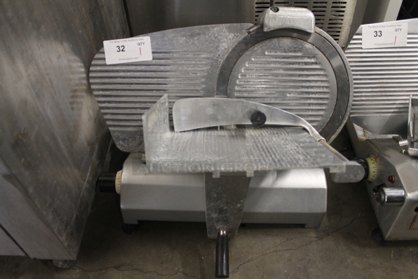Stainless Steel Commercial Countertop Meat Slicer w/ Blade Sharpener. 115 Volts, 1 Phase.  Cannot Test - Unit Needs New Power Switch - Image 1 of 5