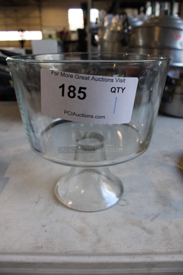 Glass Trifle Dish. 8.5x8.5x9