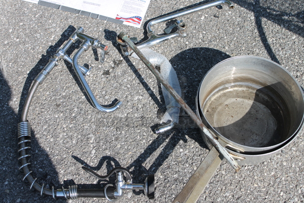 ALL ONE MONEY! Lot of Metal Sauce Pan and Contents Including Spray Nozzle - Image 2 of 2