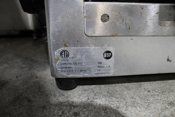Globe Chefmate GC 512 Stainless Steel Commercial Countertop Automatic Meat Slicer. 115 Volts, 1 Phase. Cannot Test Due To Missing Power Cord - Image 5 of 5