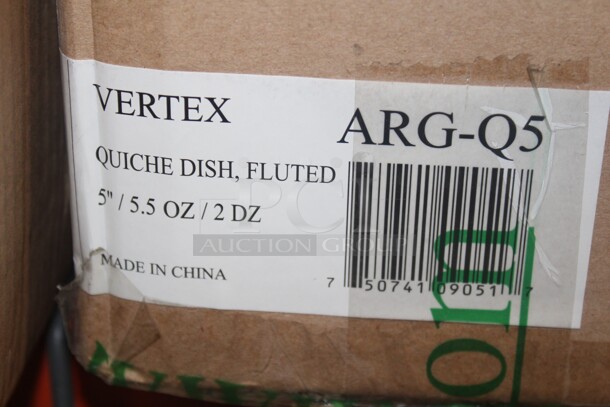 NEW! 12 Vertex Fluted 5" Quiche Dishes. 12X Your Bid! - Image 2 of 2
