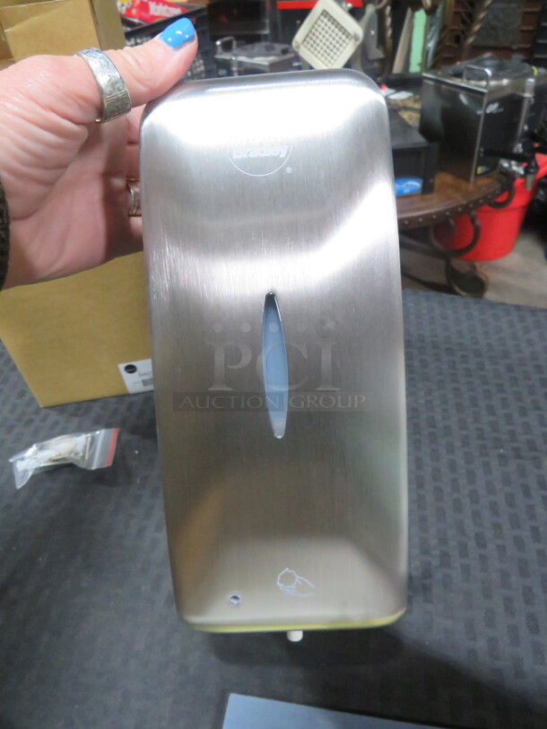 One NEW Bradley Stainless Steel Automatic Hands Free Soap Dispenser. - Item #1106782