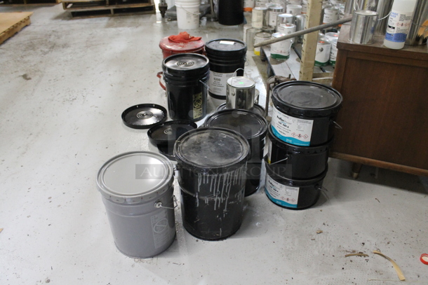 ALL ONE MONEY! Lot of Various Buckets Including Proflex Primer Clear Blue. BUYER MUST REMOVE. - Image 3 of 6