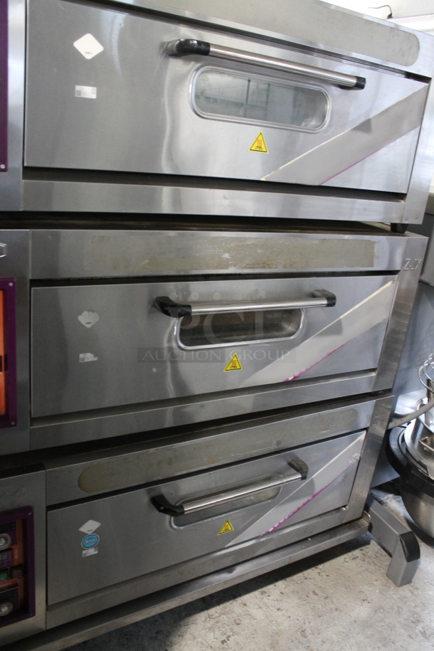 3 2016 YXD-20C Stainless Steel Commercial Electric Powered Single Deck Bakery Ovens. 220 Volts, 3 Phase. 3 Times Your Bid! - Image 2 of 11