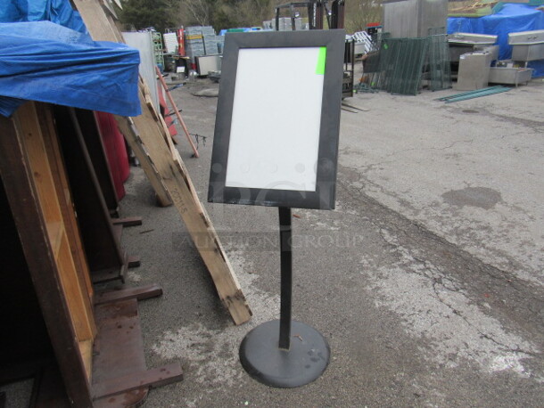 One Metal Menu Stand. 18X26X58 - Image 1 of 1