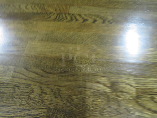 One Solid Wooden Table On Pedestal Base. 24X30X29 - Image 2 of 2