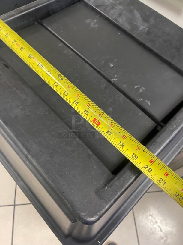 Clean! Commercial Black Large Size Plastic Trash Container NSF 20x20x40 - Image 6 of 8