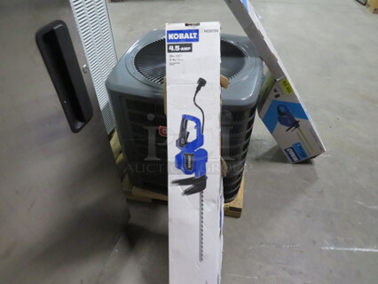 One Kobalt 4.5 Amp Electric Hedge Trimmer.