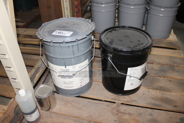 ALL ONE MONEY! THREE PALLET LOT of Various Items Including Liquid Rubber Dark Gray, and Gray Liquid Rubber. BUYER MUST REMOVE. - Image 2 of 7