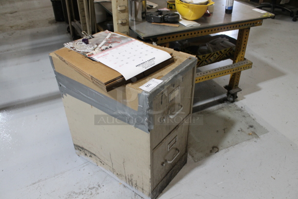 Metal 2 Drawer Filing Cabinet w/ Contents. BUYER MUST REMOVE. - Image 2 of 5