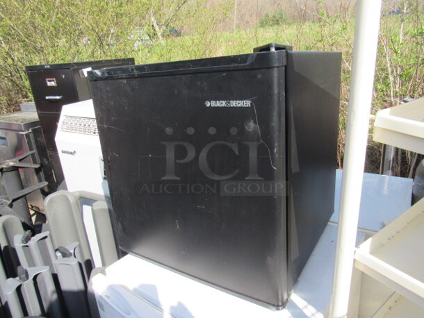 One Black And Decker Refrigerator. 120 Volt. Model# BCFA17B. 19X18X20.  Working - Image 4 of 5