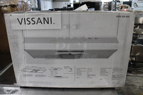 BRAND NEW IN BOX! Vissani 30BLC19PRT PRF0185848 Range Hood. 120 Volts, 1 Phase. 