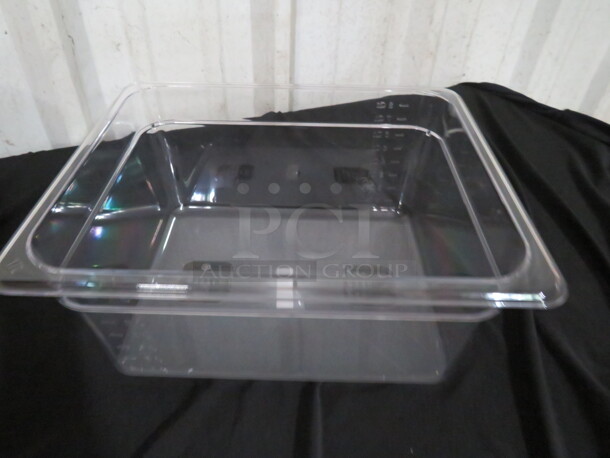 NEW 1/2 Size 6 Inch Deep Food Storage Container. 3XBID - Image 1 of 1
