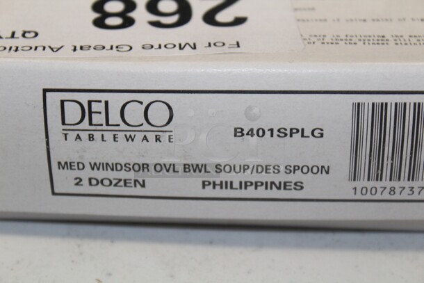 NEW IN BOX! 30 Boxes (24 Count Each) Delco Windsor Soup Spoons 30X Your Bid!  - Image 2 of 3
