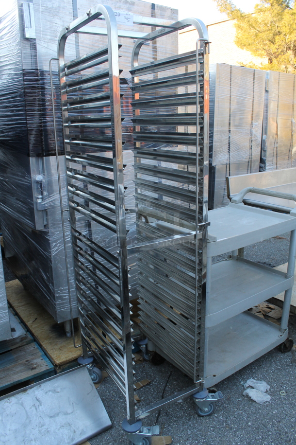 Metal Commercial Pan Transport Rack on Commercial Casters. - Image 1 of 3
