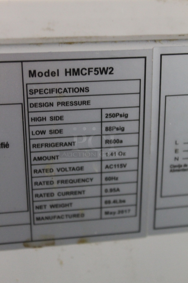Magic Chef HMCF5W2 Metal Chest Freezer. 115 Volts, 1 Phase. Cannot Test Due To Missing Power Cord - Image 5 of 5