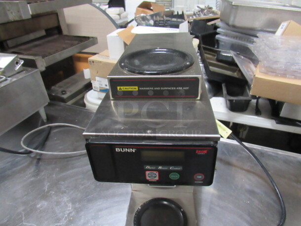 One Bunn Axiom Series Coffee Brewer With Top Warmer. Model# AXIOM-35-2. 120-208-240 Volt. 1 Phase. 8X18X25 - Image 2 of 3