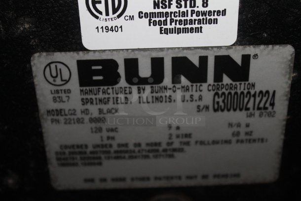 Bunn G2 HD Metal Commercial Countertop Coffee Bean Grinder. 120 Volts, 1 Phase. Tested and Working! - Image 5 of 5