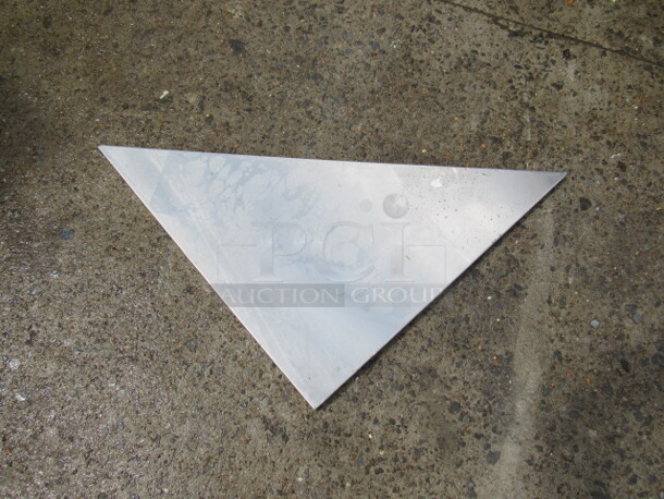 One Stainless Steel Corner Shelf. No Brackets. 32X16 - Image 1 of 1