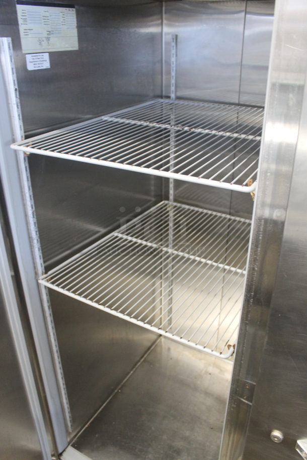 Norlake Stainless Steel Commercial 2 Door Reach In Cooler w/ Poly Coated Racks. Tested and Working! - Image 4 of 6