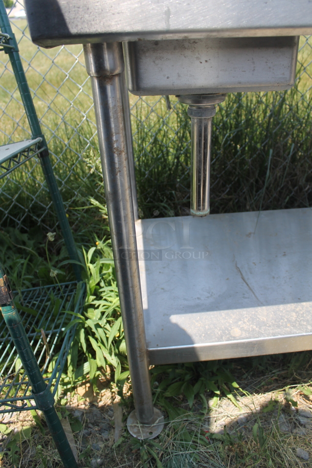 Commercial Stainless Steel 2 Bay Sinks In Different Sizes Both With Faucets And Undershelf On Galvanized Legs - Image 5 of 7