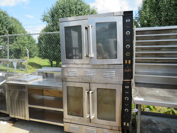 Natural Gas Snorkel Double Stack Convection Oven With 6 Racks. 2 Ovens Make 1 Double Stack You Will Receive 1 Double Stack. 2XBID. 40X49X75.5