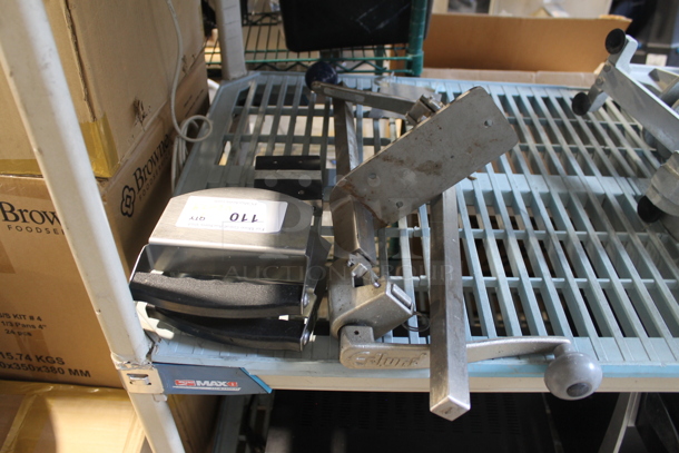 ALL ONE MONEY! Lot of Various Metal Items Including 2 Commercial Can Openers and 2 Nemco Rocking Salad Tossers - Image 1 of 3