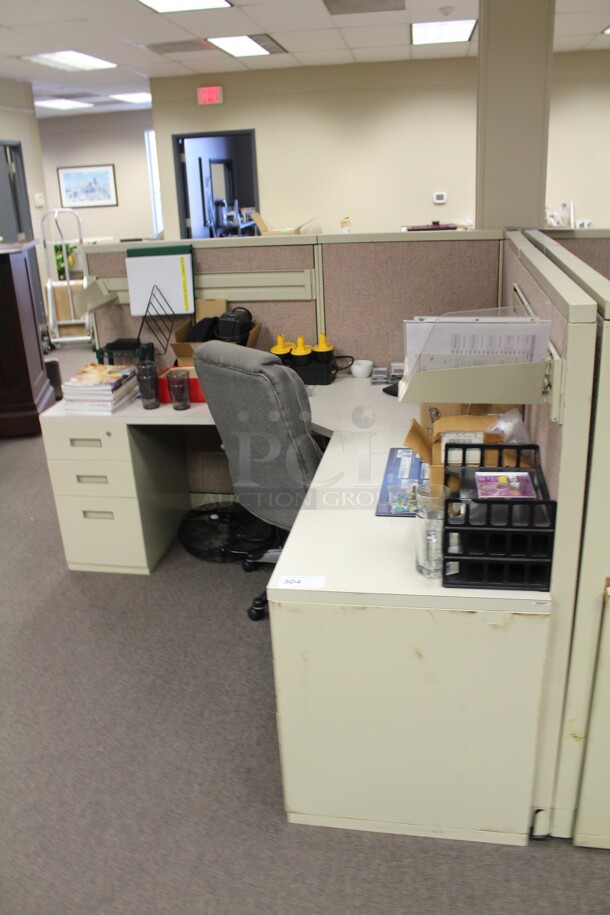 WOW! L Shaped Office Desk (90x74x53) And Office Chair. Chair And Desk Only!  - Image 2 of 2
