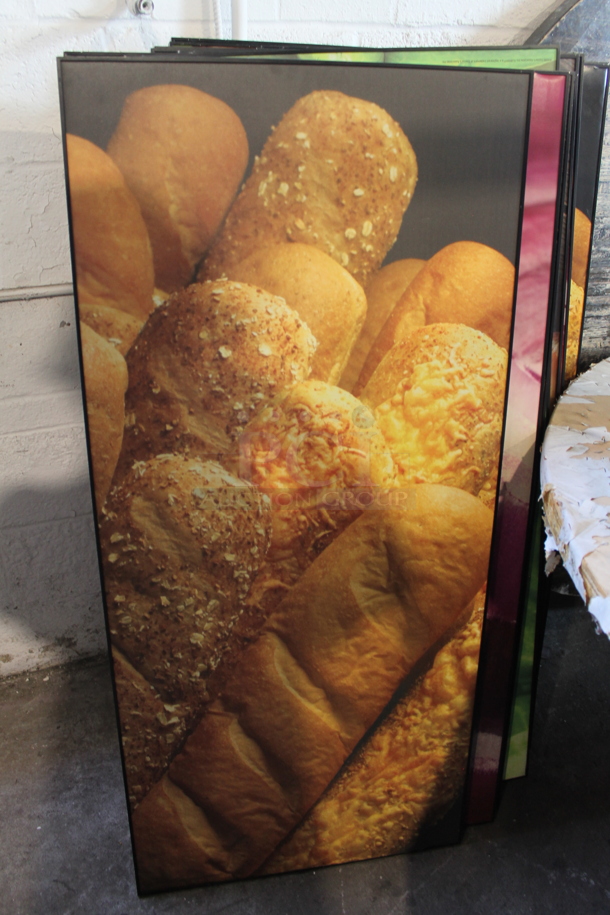 15 Black Poly Framed Pictures Including 2 Cucumbers, Salad, Cheese, Bread Loaves, Onions, Sauce, Green Peppers. 15 Times Your Bid! - Image 4 of 8