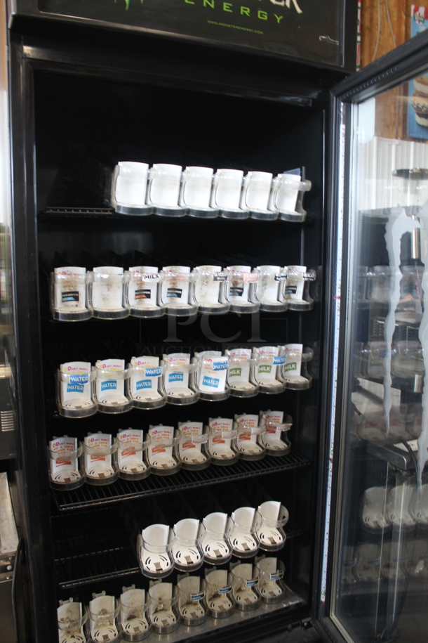 IBW GCG-26-C33EB Commercial Single Glass Door Black Merchandiser Cooler With Steel Shelves and Bottle Slides. 110-120V, 1 Phase. Tested and Working! - Image 4 of 5