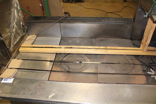 AWESOME! Garland Natural Gas 6 Burner Range With 2 Full Size Ovens, Stock Pot Rings,Storage Space And Garland Salmander. 83x38x67.5. Working When Pulled! - Image 2 of 6