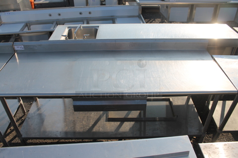 Advance Tabco SHD-2020 Stainless Steel Commercial Table w/ Back Splash, Drawer and Under Shelf. 