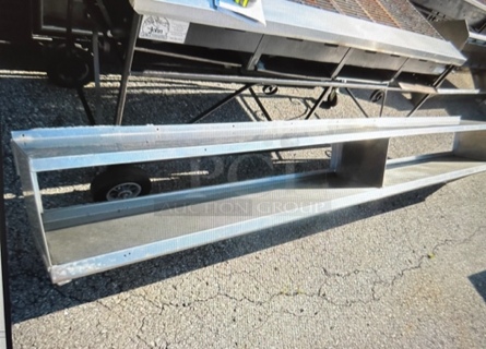 One Stainless Steel Double Wall Mount Shelf. 102X12X19