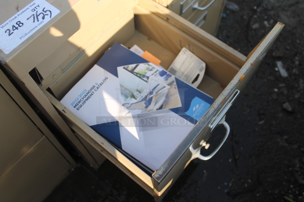 Cole Tan Metal 2 Drawer Filing Cabinet. - Image 4 of 5