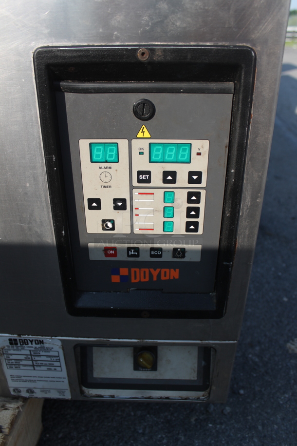 Doyon 3T2 Stainless Steel Commercial Electric Powered Double Deck Bakery Oven. Comes w/ Cooking Stones and 3 Legs. 208 Volts, 3 Phase. - Image 5 of 10