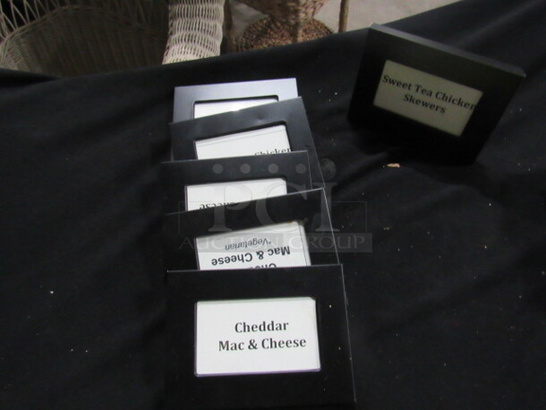 4.5X3.5 Black Framed Food Markers For A Buffet. 6XBID - Image 2 of 2