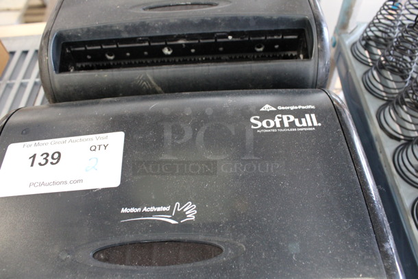 2 Georgia Pacific SofPull Black Poly Wall Mount Paper Towel Dispensers. 13x7x11. 2 Times Your Bid! - Image 3 of 3