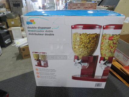 One NEW Dry Food/Cereal Double Dispenser. 