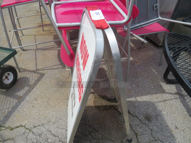 One NOW HIRING Sidewalk Sign. 15X37 - Image 2 of 2