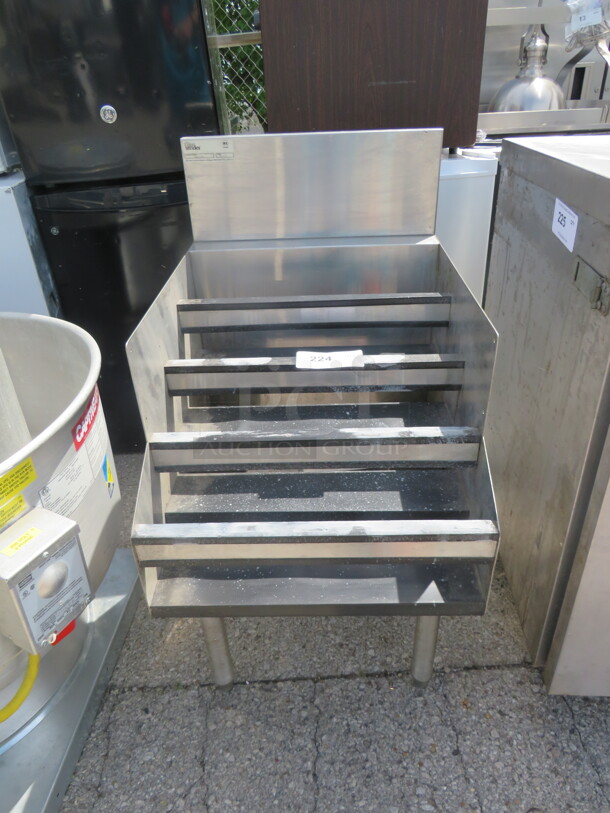 One Stainless Steel Glastender Tiered Bottle Holder. Model# LDA-18S. 18X24X37. $1160.34 - Image 1 of 1