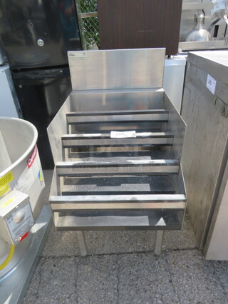 One Stainless Steel Glastender Tiered Bottle Holder. Model# LDA-18S. 18X24X37. $1160.34
