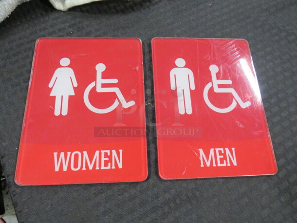 Mens/Womens Restroom Sign. 2XBID - Image 1 of 1