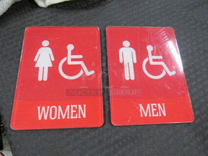 Mens/Womens Restroom Sign. 2XBID