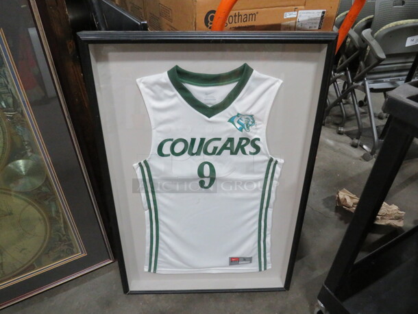 One Framed Shadowbox With A Cougars Jersey. 24X2X36 - Image 1 of 1