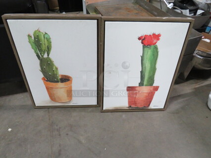 Framed Canvas Painting. 2XBID 18X24