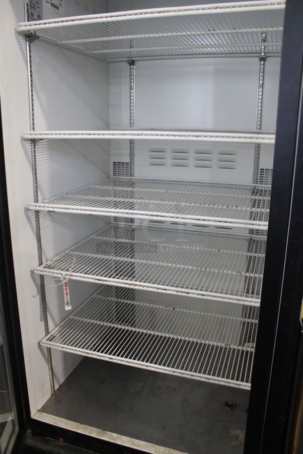 Habco ESM28 Metal Commercial Single Door Reach In Cooler Merchandiser w/ Poly Coated Racks. 115 Volts, 1 Phase. Tested and Powers On But Does Not Get Cold - Image 7 of 8