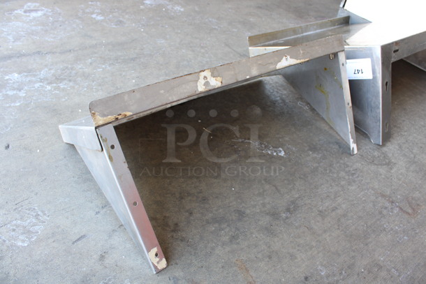 Regency Stainless Steel Shelf w/ Wall Mount Brackets. 24x12x11.5 - Image 3 of 4