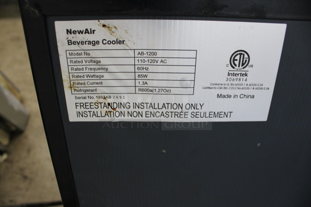 NewAir Model AB-1200 Mini Cooler Merchandiser. 110-120 Volts, 1 Phase. 19x18.5x33. Tested and Working! - Image 5 of 5